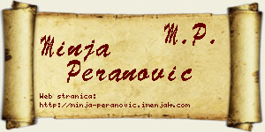 Minja Peranović vizit kartica